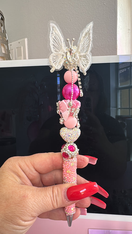"LIVE CLAIM" Glamorous Beaded Pens